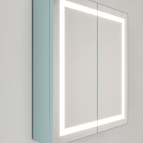 وحدة مرايا ليد مع خزانة روكا لتخزين المجوهرات والأغراض الشخصية بتصميم عصري