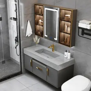 Zidak illuminated mirror and bathroom cabinet - Image 4