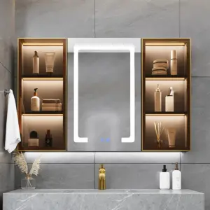 Zidak illuminated mirror and bathroom cabinet - Image 5