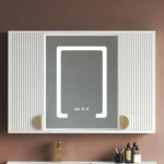 Helen Illuminated Mirror with a Moving Back Storage Unit