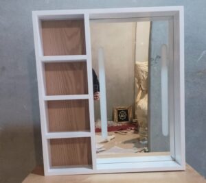 Cavina Illuminated Bathroom Mirror Unit with Shelves - Image 19