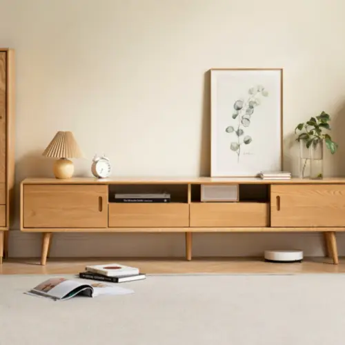 ترابيزة تليفزيون خشب طبيعي ريكا