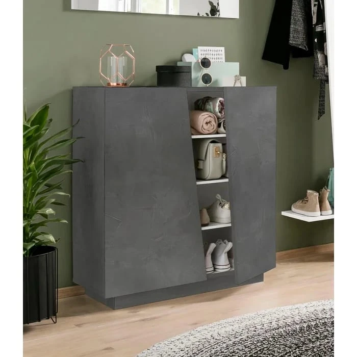 آچينا خزانة أحذية رمادي Ajina Grey Shoe Cabinet - Image 1