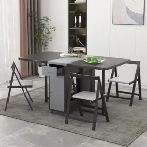 Sai folding dining table with 4 chairs - Image 7