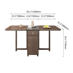 Sai folding dining table with 4 chairs - Image 22