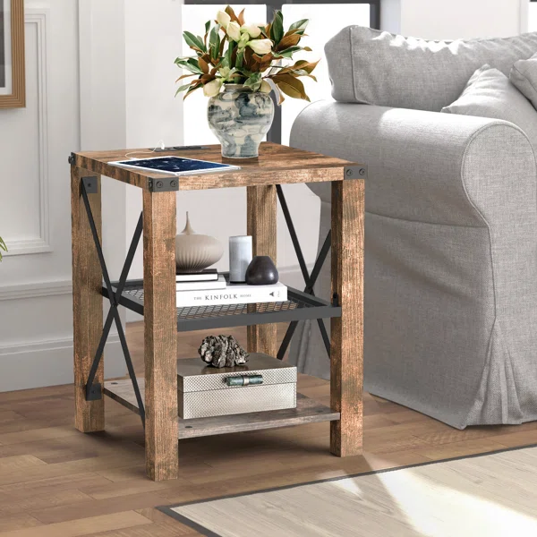 طاولة جانبية خشب طبيعي سيليا Celia natural wood side table - Image 1