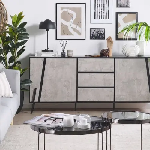 ألديرا بوفيه بأدراج و أرفف بتصميم حديث