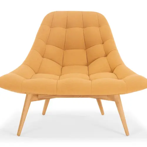 إيلتون كرسى خشب طبيعي منجد