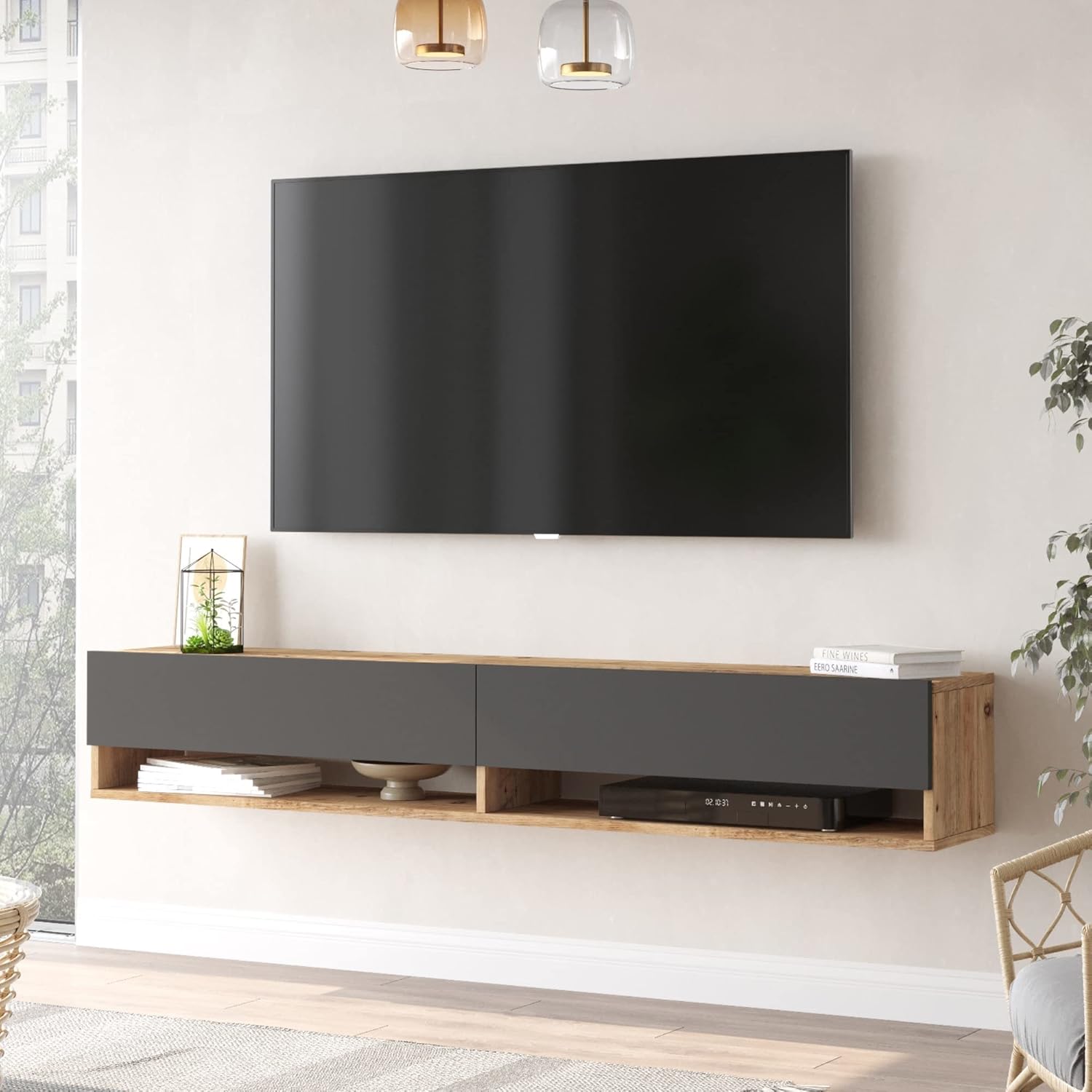 نوفا وحدة تلفزيون ببابين وحدة تخزين Nova 2-Door TV Unit Storage Unit - Image 1