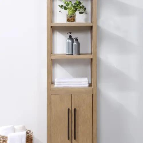 سيجال خزانة حمام من الخشب الطبيعي