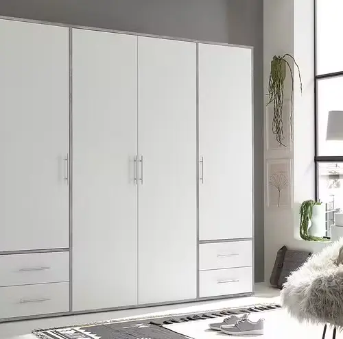 بروفالو خزانة ملابس ثلاثة ضلف و أربعه أدراج خشب طبيعى