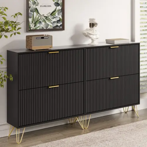 خزانة أحذية بيفوت خشب طبيعي