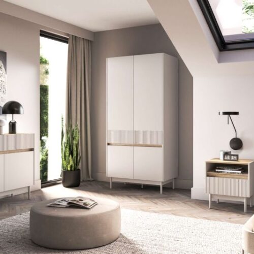 طقم غرف نوم سيرون من الخشب الطبيعي